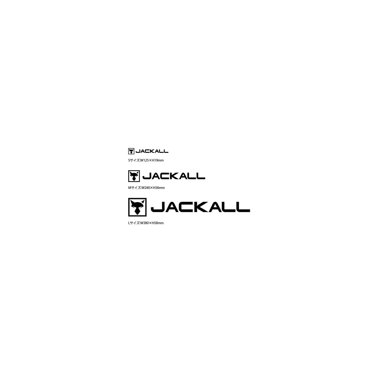 Jackall JK CUTTING STICKER Rectangle S - size chart