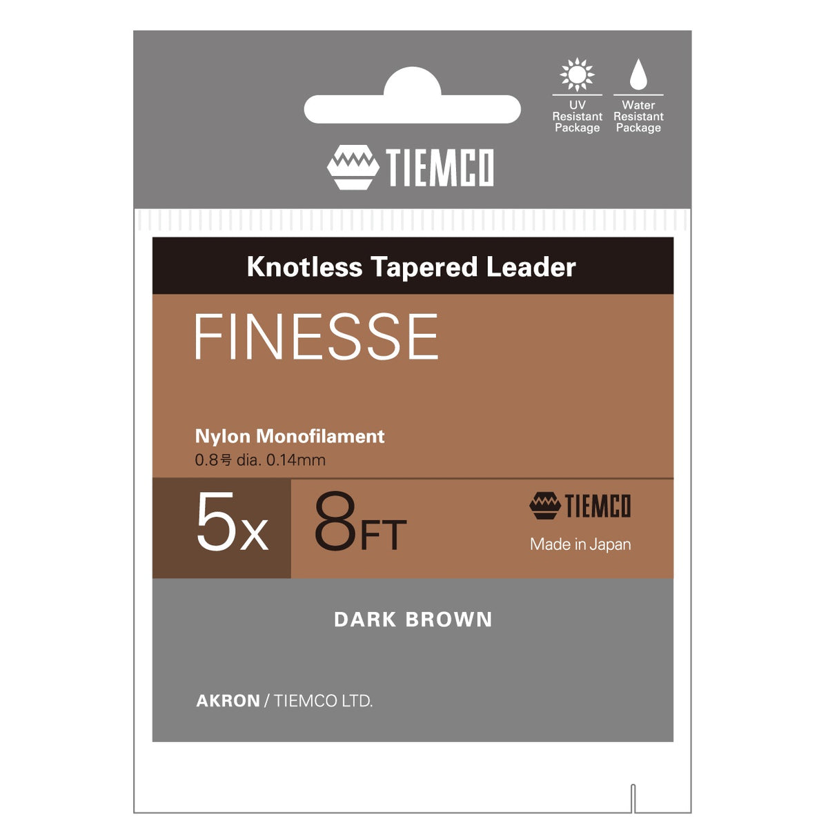 Tiemco Finesse Leader 8FT 6X — official product photo