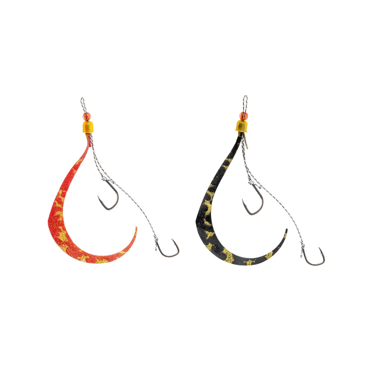 Jackall RANBU BINBIN SWITCH SPARE RUBBER HOOK SET - Orange & Black/Gold
