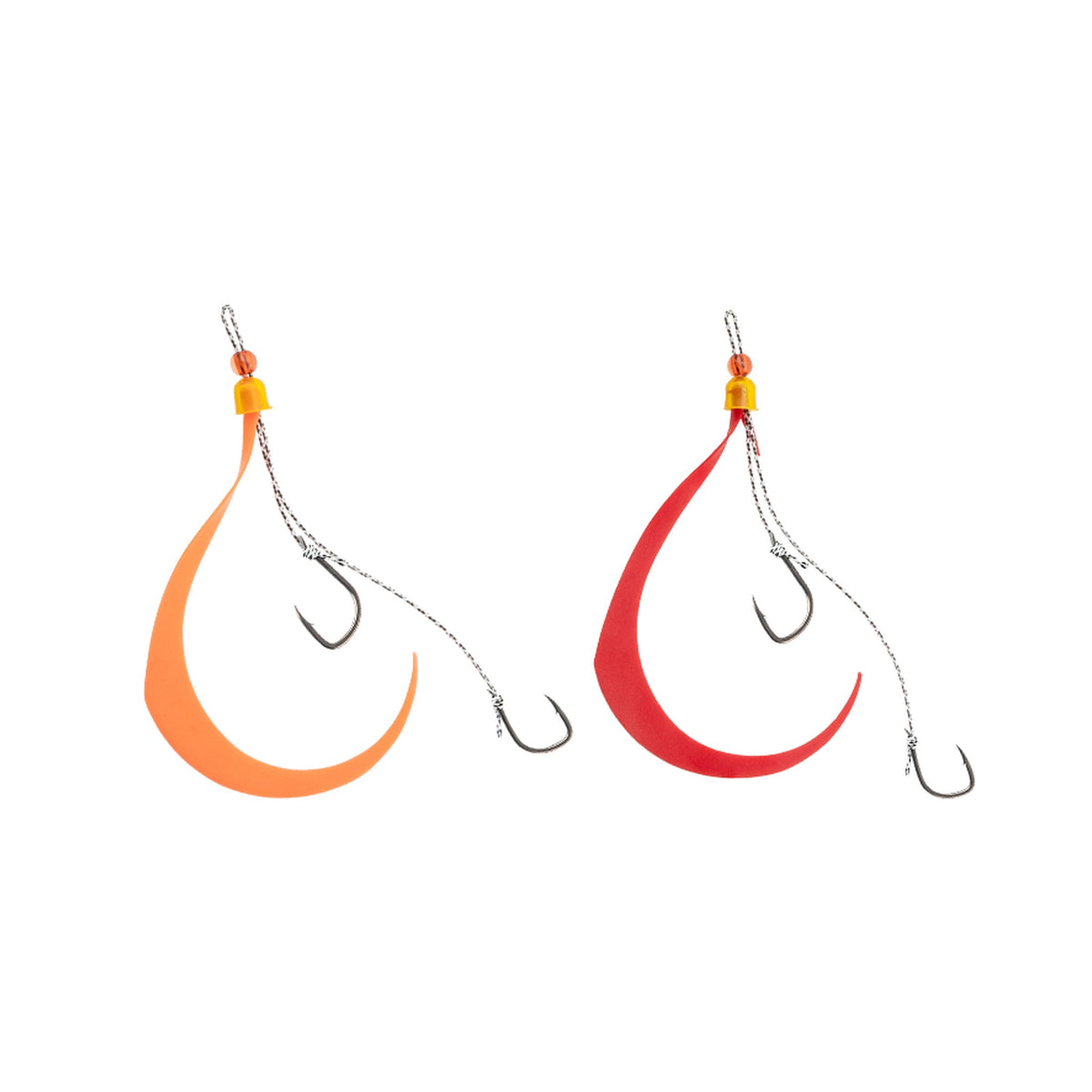 Jackall RANBU BINBIN SWITCH SPARE RUBBER HOOK SET - Orange & Red