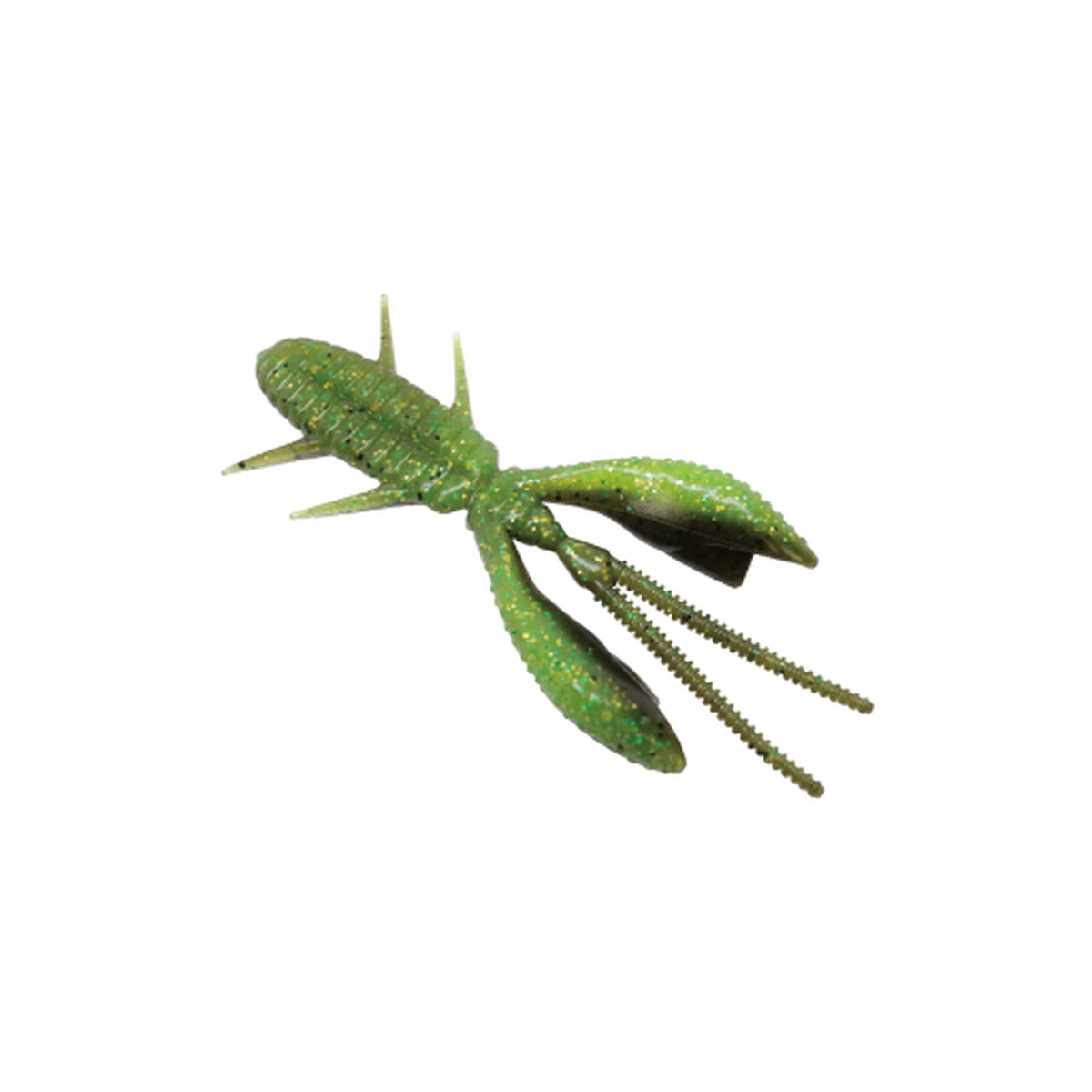 Engine Shake Craw 3.5in in #12 Green Pumpkin Chartreuse — official Engine product photo
