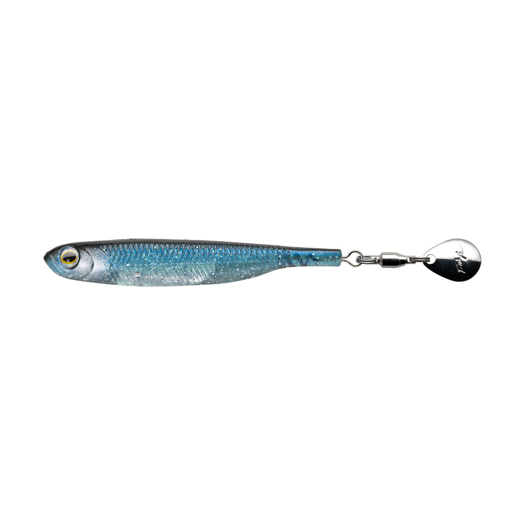 Fish Arrow Flash-J Spin Elastomer 3in SW — #101 Maiwashi / Silver — FA-FJSE3-101