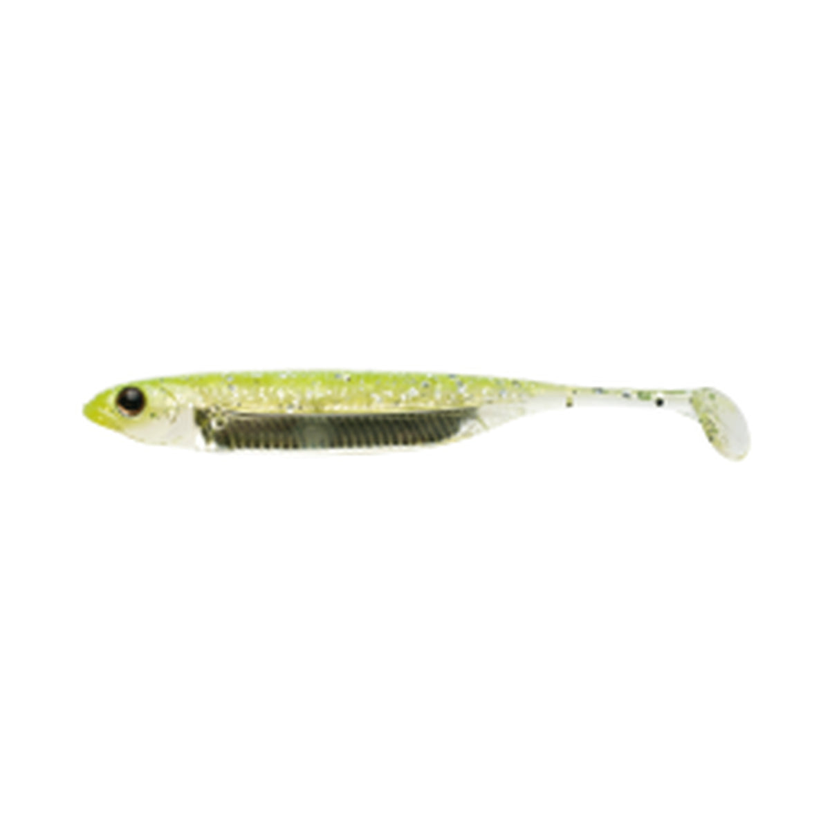 Fish Arrow Flash-J Shad 3in SW — #102 Chartreuse / Silver — FA-FJSH3-102