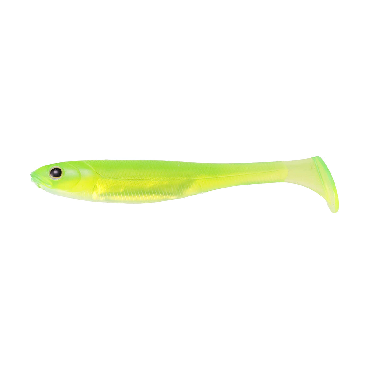 Fish Arrow Flash-J Shad 4.5in SW — #158 Lime Chartreuse / Silver — FA-FJSH45-158