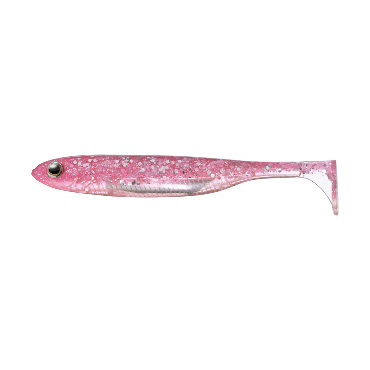 Fish Arrow Flash-J Shad 4in+ SW — #117 Glow Pink / Silver — FA-FJSH4P-117