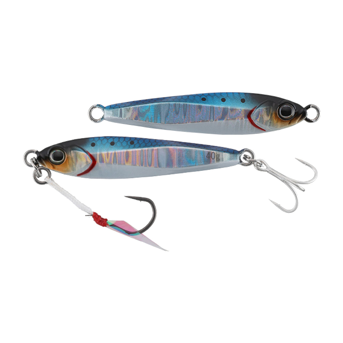 Jackall Big Backer Jig 60g in Sardine/Magma Wave Holo — official Jackall product photo