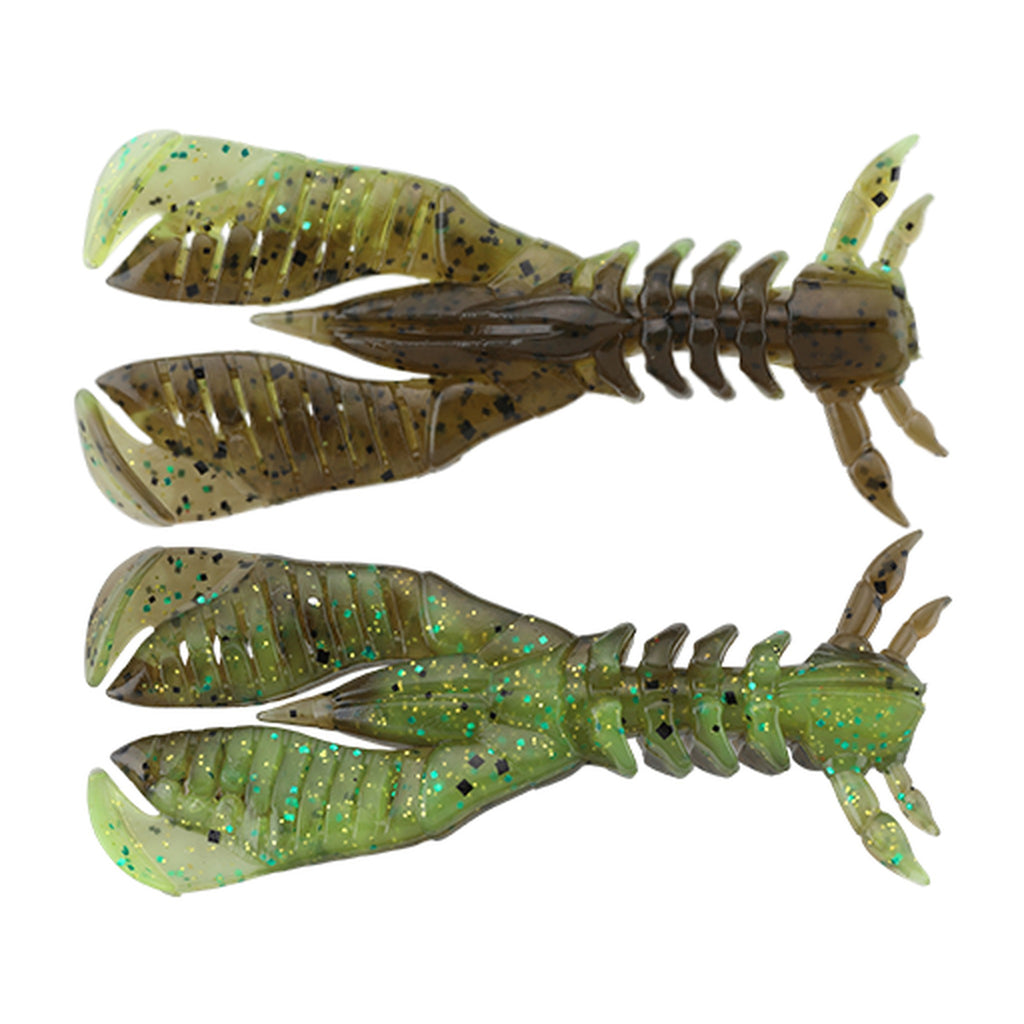 Jackall Bleeker Slit Claw 2.2 in Green Pumpkin/Chart — official Jackall product photo