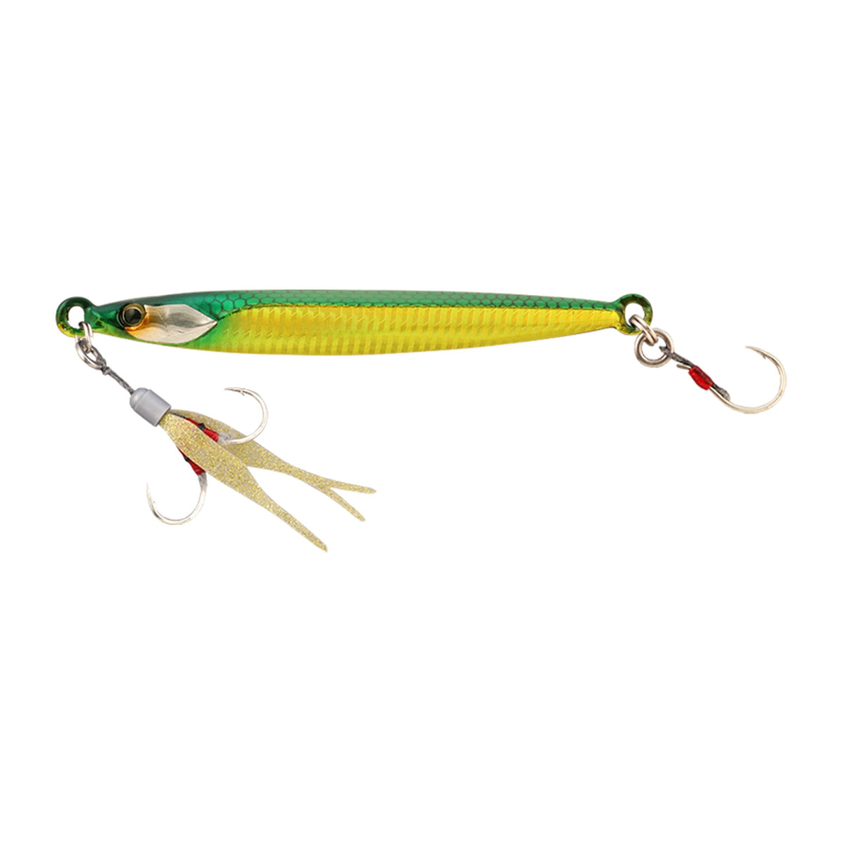 Jackall BamBluz Jig TG SLJ 80g in Green Gold/Slim Border Holo — official Jackall product photo