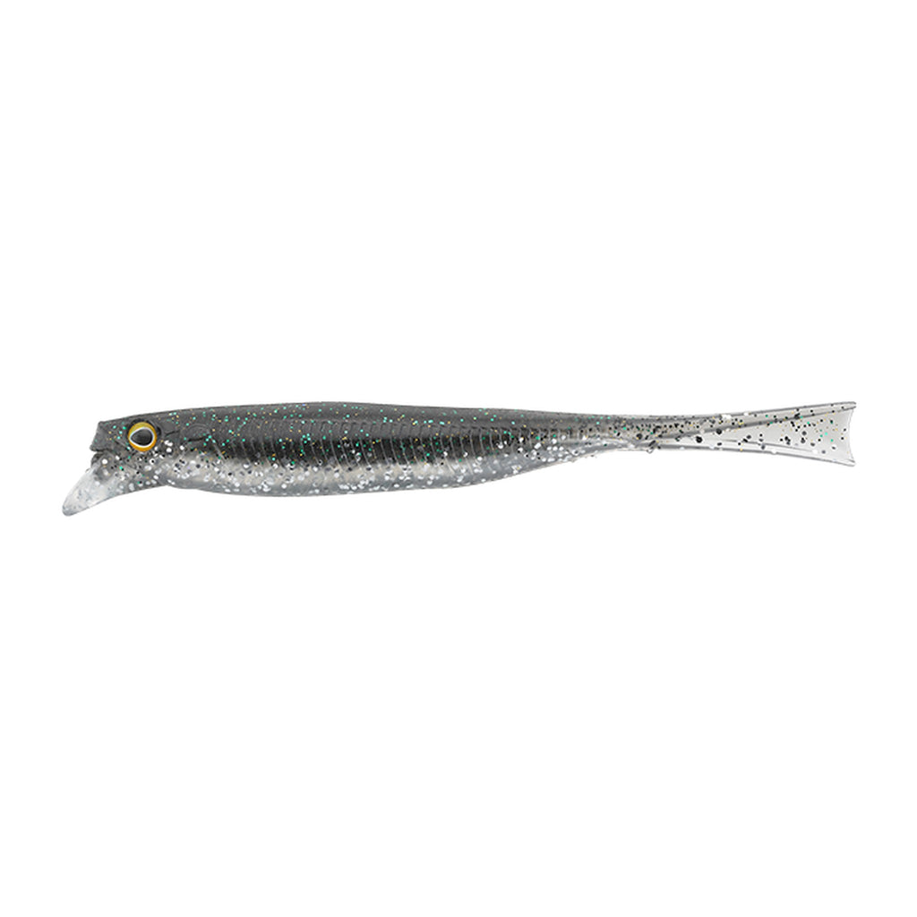 Jackall Driftfry Mellow 5.2 in Dark Thunder/Clear Silver — official Jackall product photo