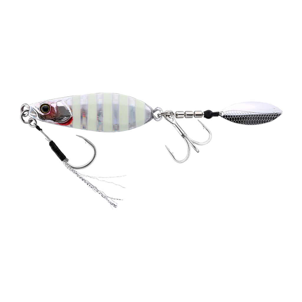 Jackall Big Backer E-Blade W 40g in Glow Stripe — official Jackall product photo
