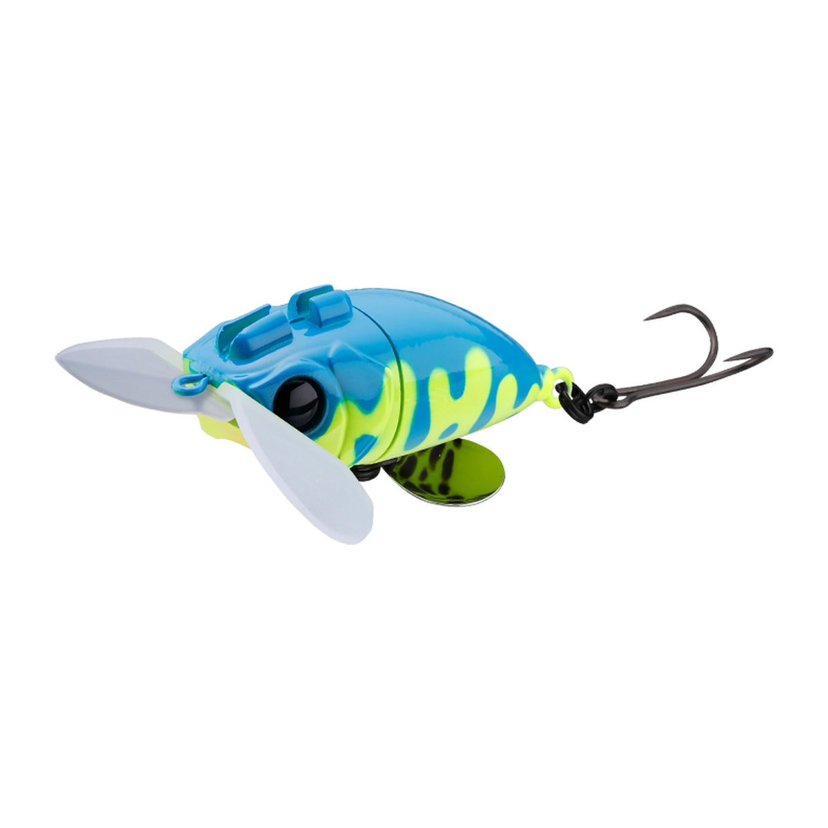 Jackall Nazzy Bug Baby in Chartreuse / Blue Drip — official Jackall product photo