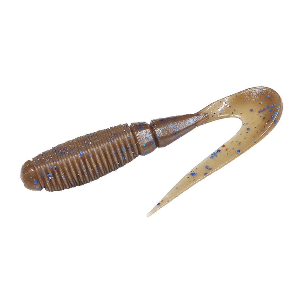 Jackall Rhythm Grub 2.4 in Dark Cinnamon Blue Flake — official Jackall product photo