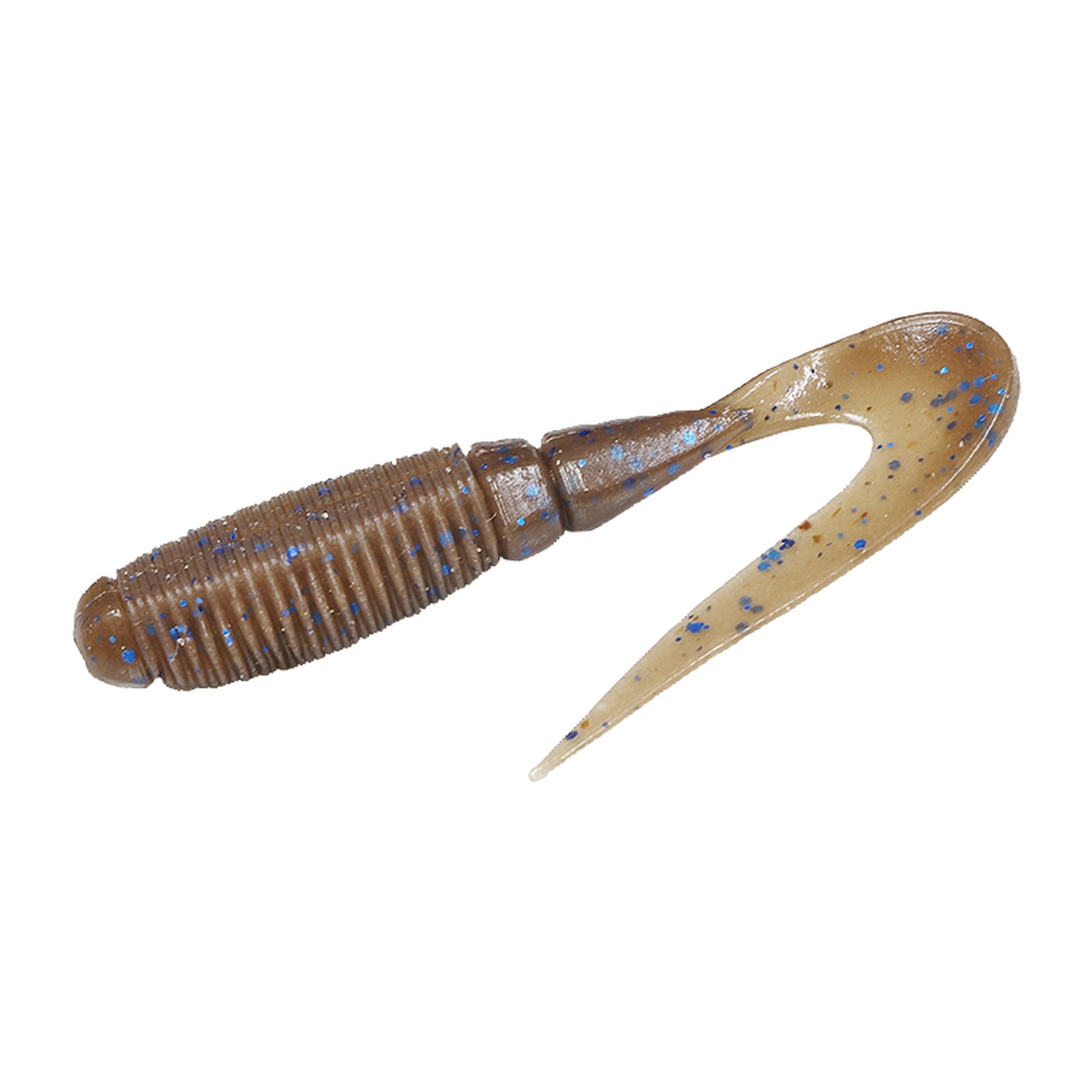 Jackall Rhythm Grub 2.4 in Dark Cinnamon Blue Flake — official Jackall product photo