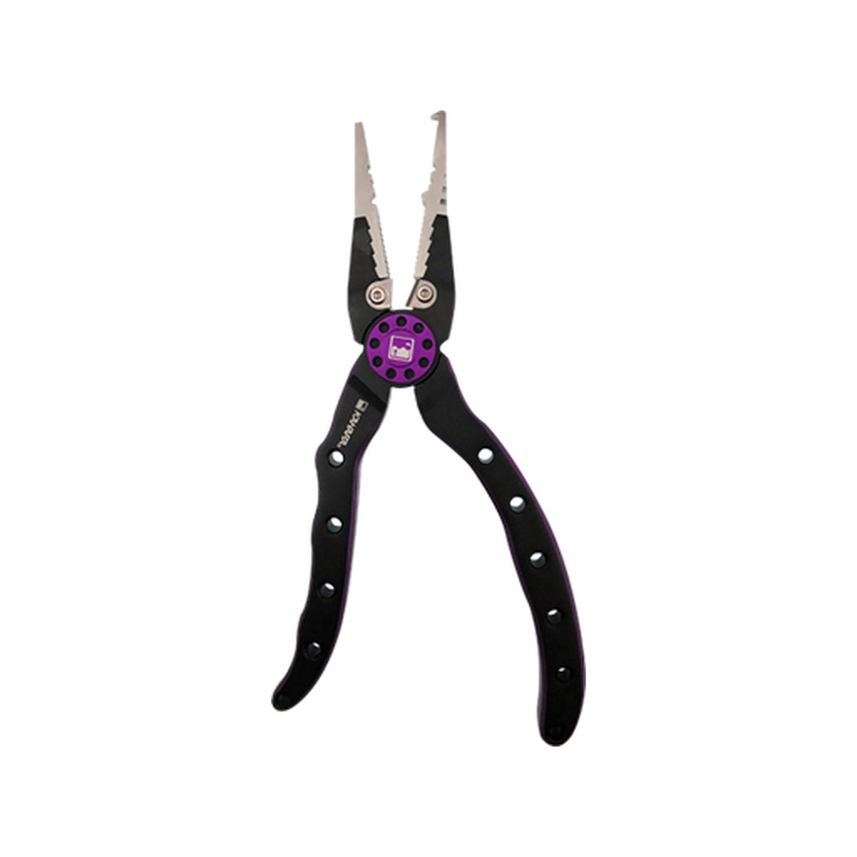 Kahara 6.5inch Heavy-Duty Aluminum Pliers Double Color in Matte Black/Purple — official product photo