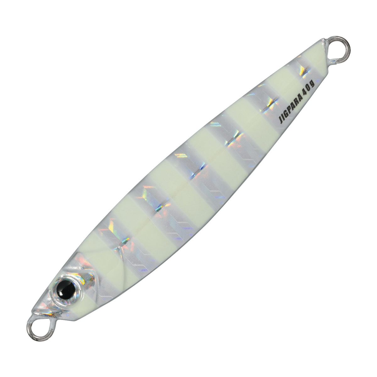 Major Craft Jigpara Short 40g in Zebra Glow — official Major Craft product photo