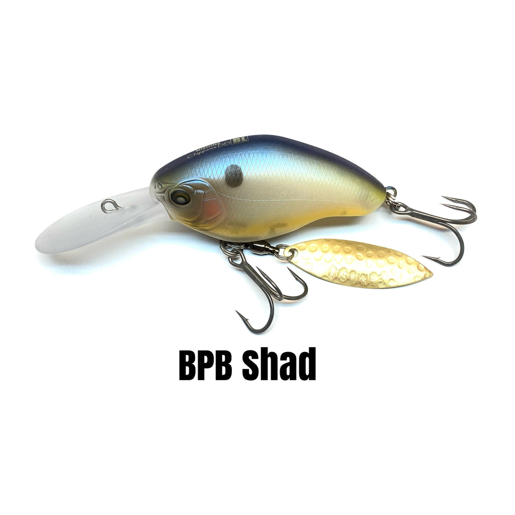 Nishine Lure Works Chippawa DD Blade in BPB Shad — official Nishine Lure Works product photo