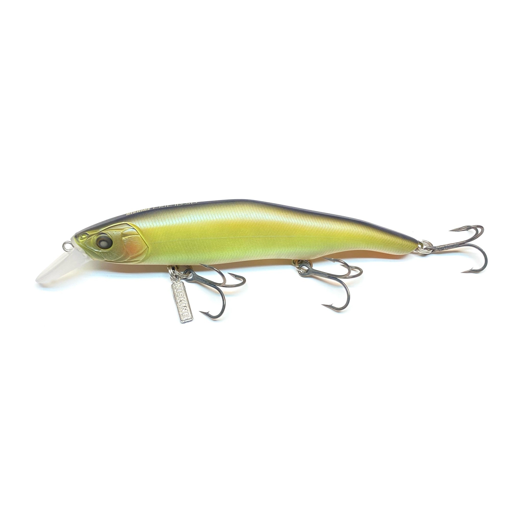 Nishine Lure Works Erie 115SD in BPB Chartreuse Smelt — official Nishine Lure Works product photo