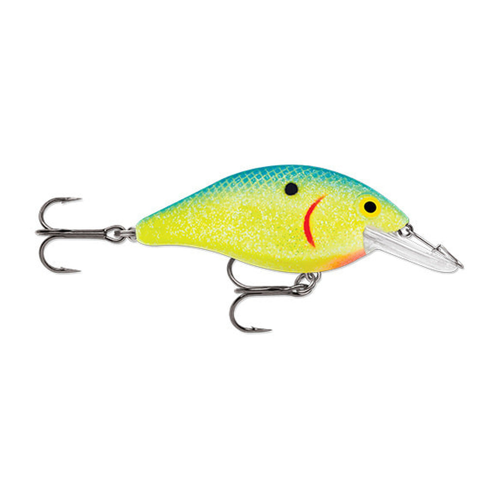 Rapala Speed Trap ST14 in 0583 - Chartreuse/Blue/Crystal — official Rapala product photo