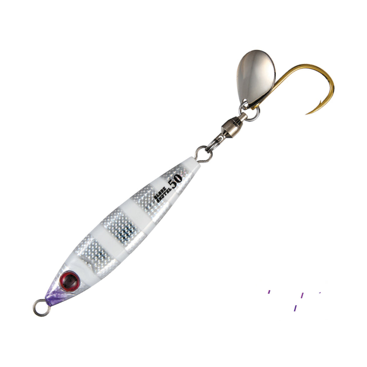Shout 127BS Blade Shotel 50g — #165 ZPPG ゼブラパープルグロー — SH0-127BS-ZPPG