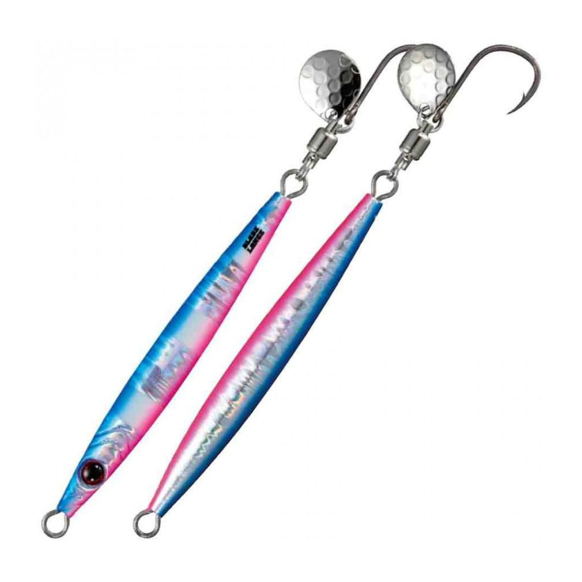 Shout 144BL Blade Lance 60g in #133 BLPZ Blue Pink Zebra Glow — official product photo