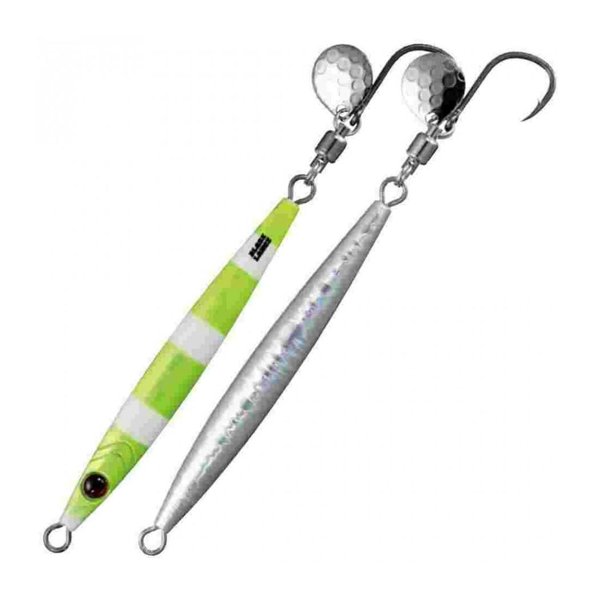 Shout 144BL Blade Lance 60g in #150 CZGK Chartreuse Zebra Glow Kaimura — official product photo