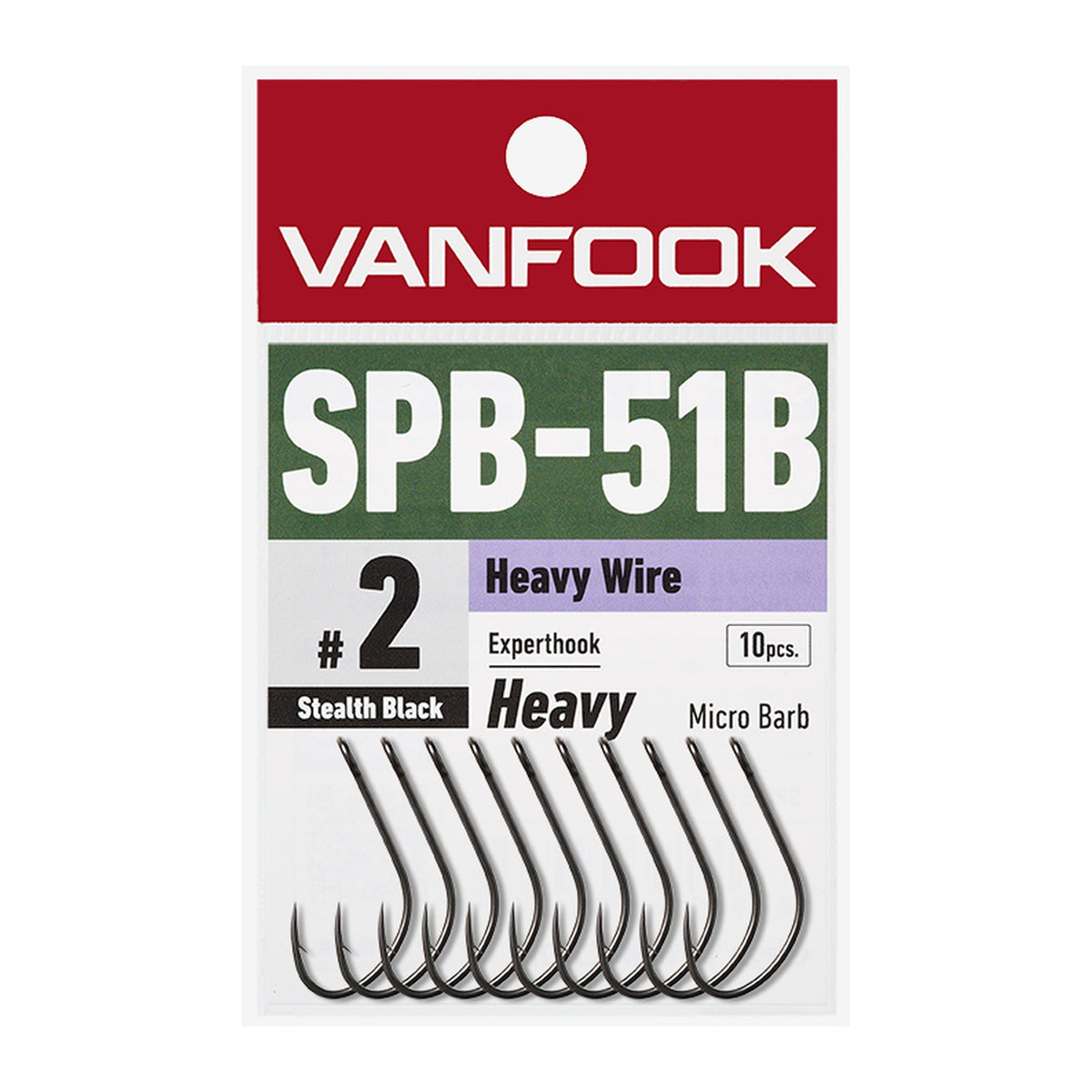Vanfook SPB-51B Experthook Heavy Micro Barb — official Vanfook product photo