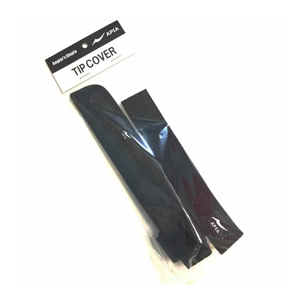 Apia Tip Cover Black - padded rod tip protector installed on rod