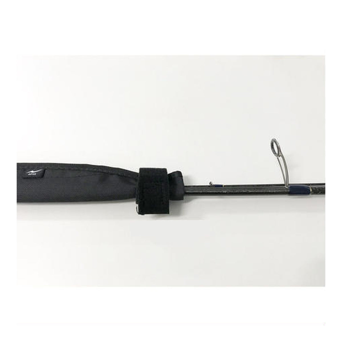 Apia Tip Cover Black - padded rod tip protector installed on rod