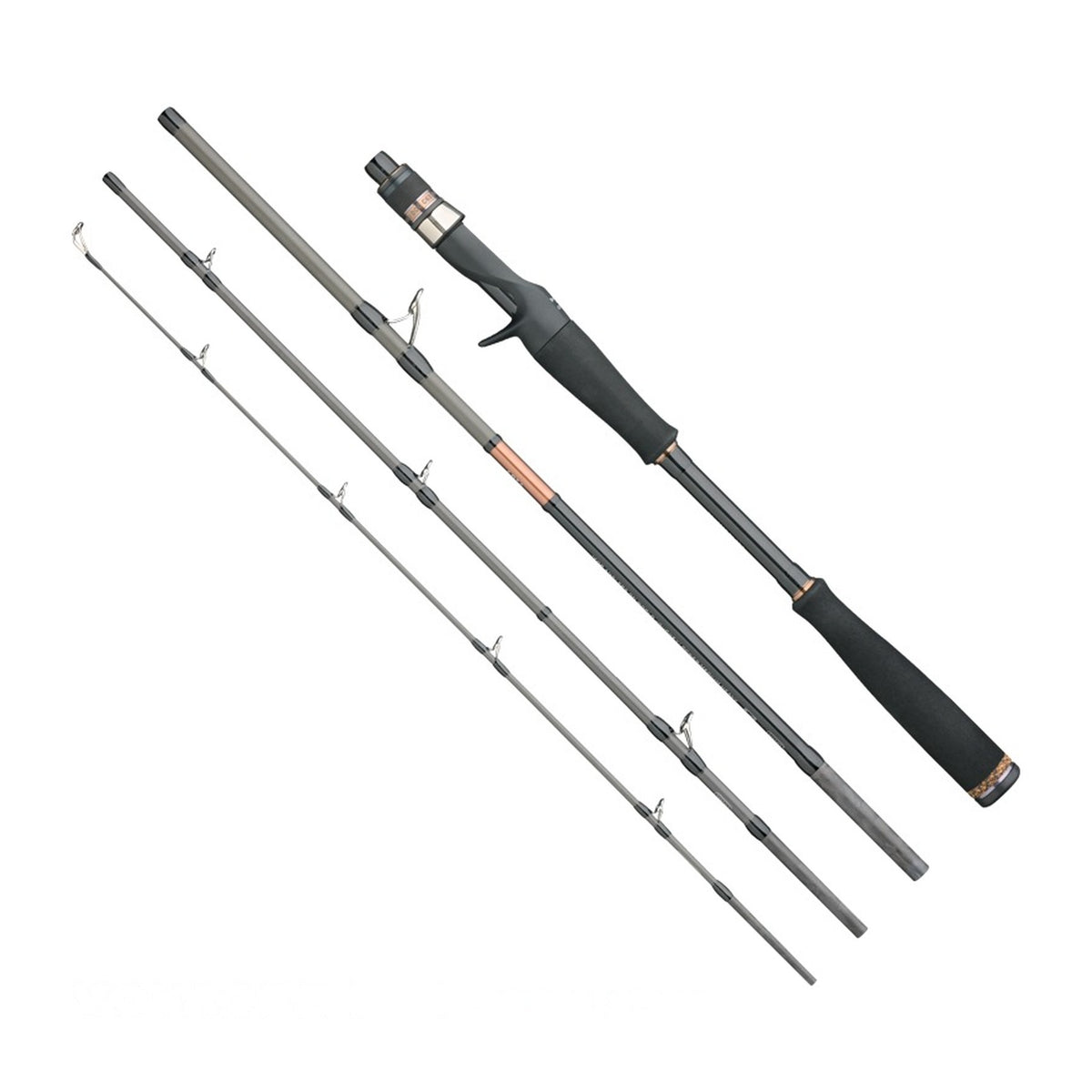 Apia VOYAGER EXIV MAD DOG C63MH pack rod, four sections laid out