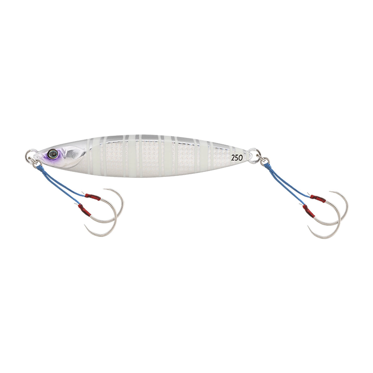 Jackall BamBluz Jig Slow 200g in Silver Glow Stripe — official Jackall product photo