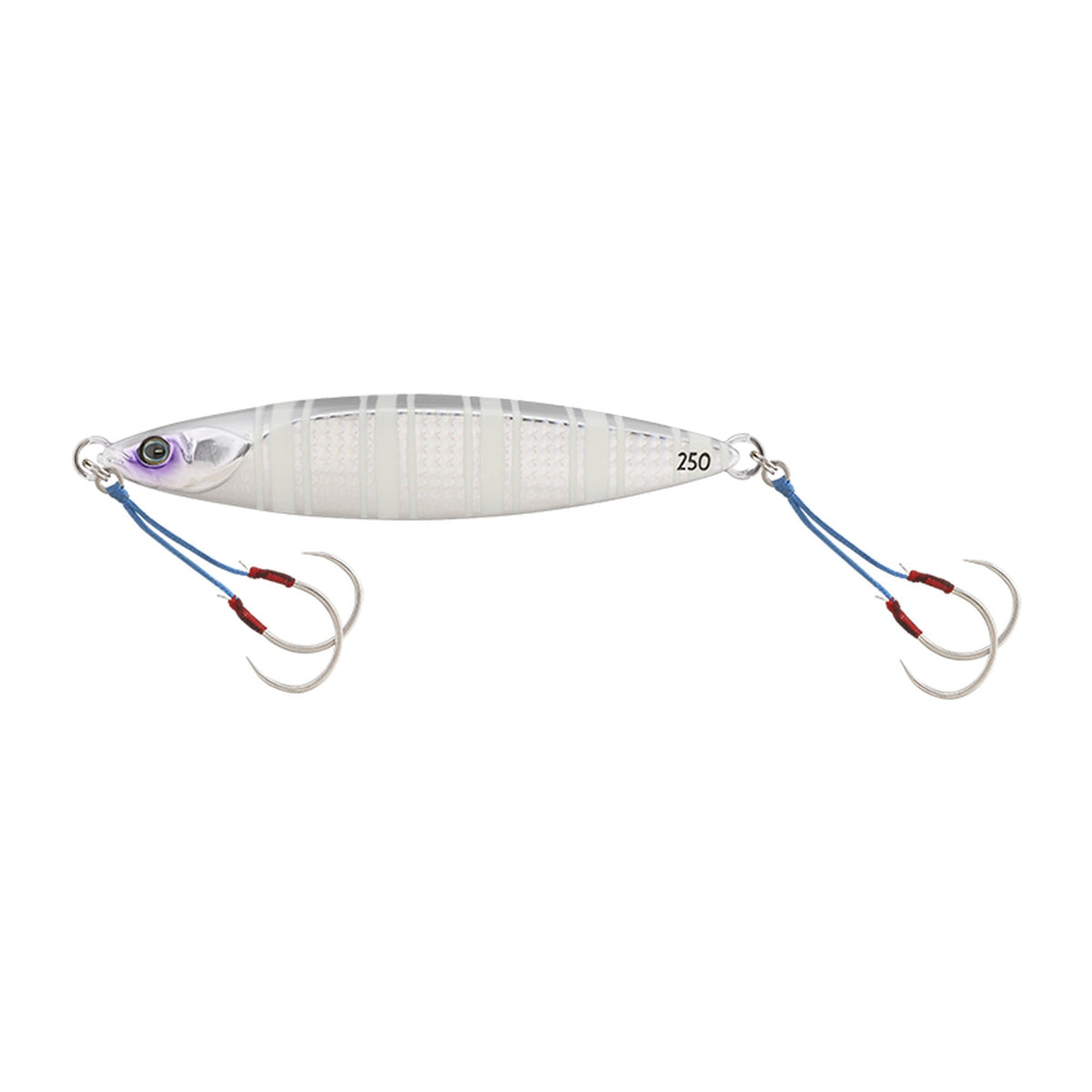 Jackall BamBluz Jig Slow 180g in Silver Glow Stripe — official Jackall product photo