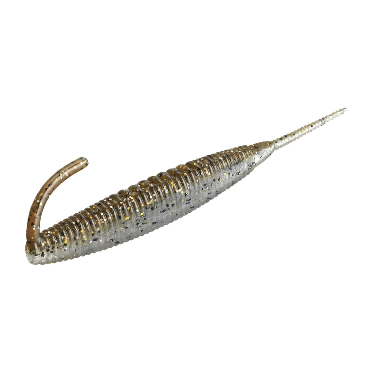 Evergreen Bass Enemy Stick 4 in #104 Green Pumpkin Shad/Gold — official Evergreen product photo