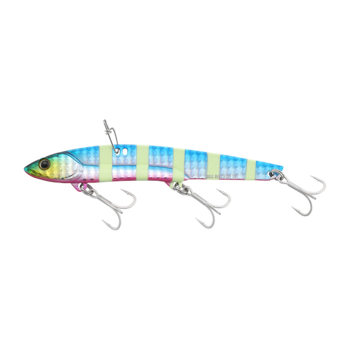 Jackall Big Backer 80 in Blue Pink Glow Stripe — official Jackall product photo