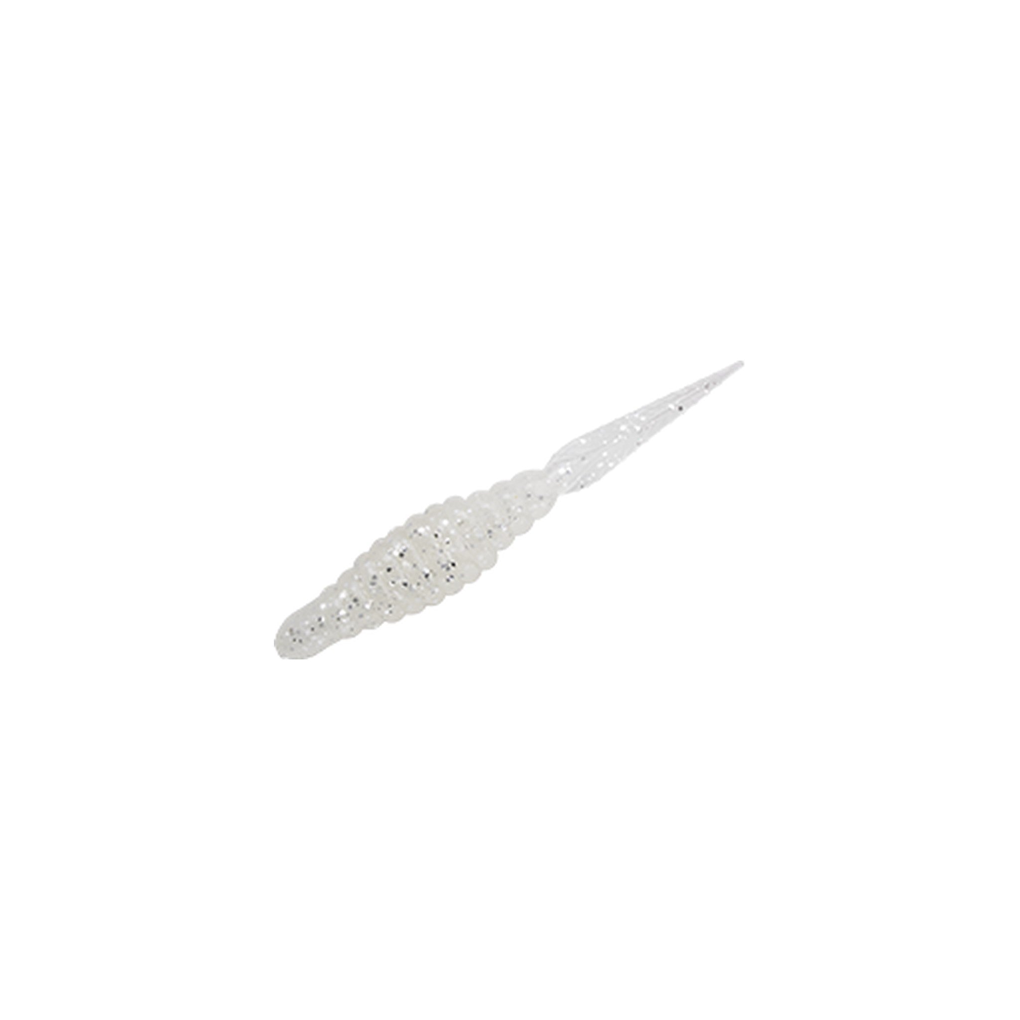 Bait Breath U30 Flat Pin Tail 4.5in in 123 Clear White/Silver — official Bait Breath product photo