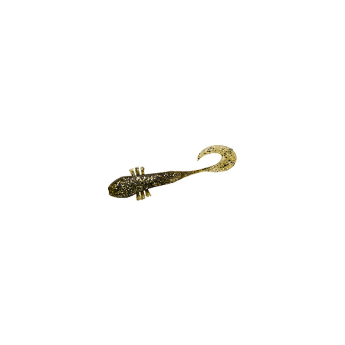 Bait Breath Betanco Curly 2in in S846 Green Pumpkin/Silver — official Bait Breath product photo