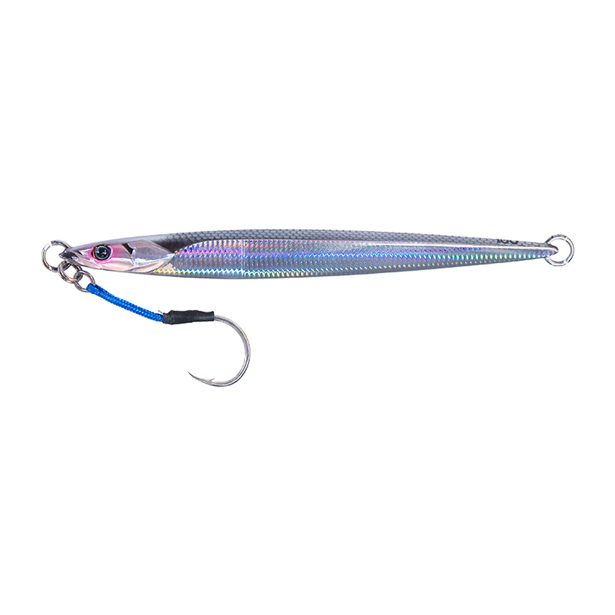 Jackall BamBluz Jig Semi Long 120g in Slim Border Silver — official Jackall product photo