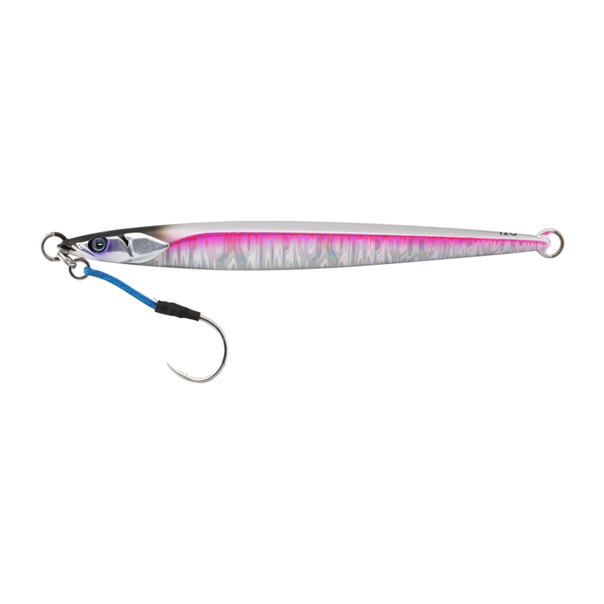 Jackall BamBluz Jig Semi Long 120g in UV Laser Pink — official Jackall product photo