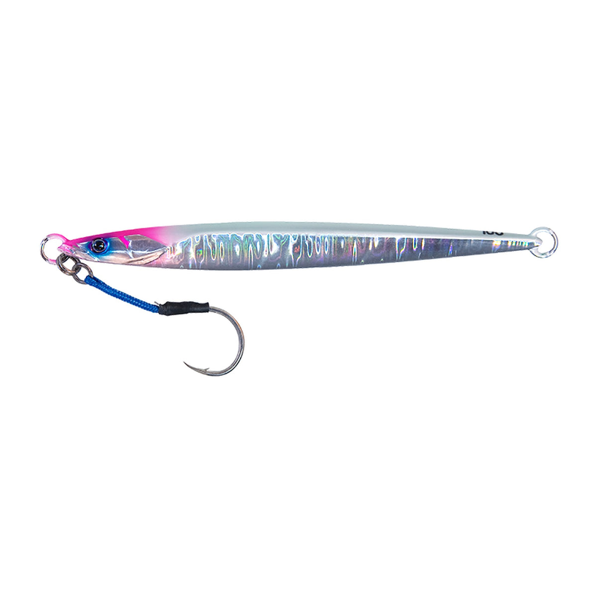 Jackall BamBluz Jig Semi Long 150g in Glow Edge/Magma Wave Holo — official Jackall product photo