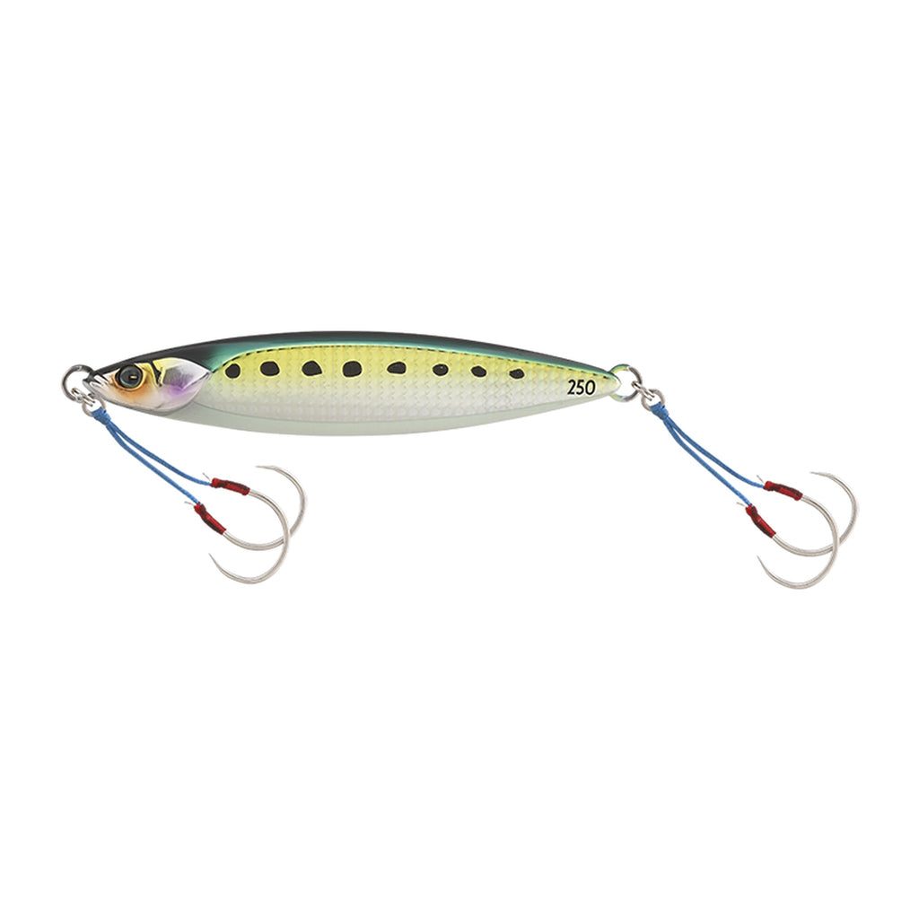 Jackall BamBluz Jig Slow 120g in Glow Belly Lens Sardine — official Jackall product photo