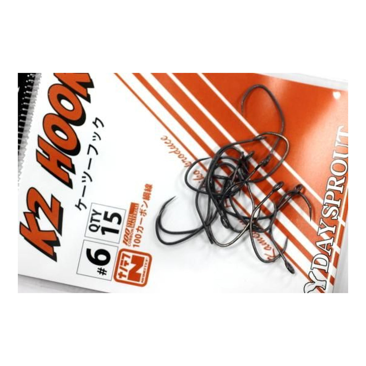 Daysprout K2HOOK Nano Tef #6, 15-pack