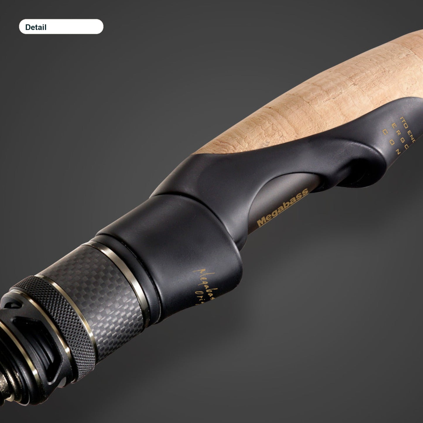 Megabass Levante F3-611LVS Whipsnake grip and reel seat detail