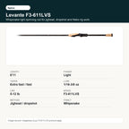 Megabass Levante F3-611LVS Whipsnake specs card