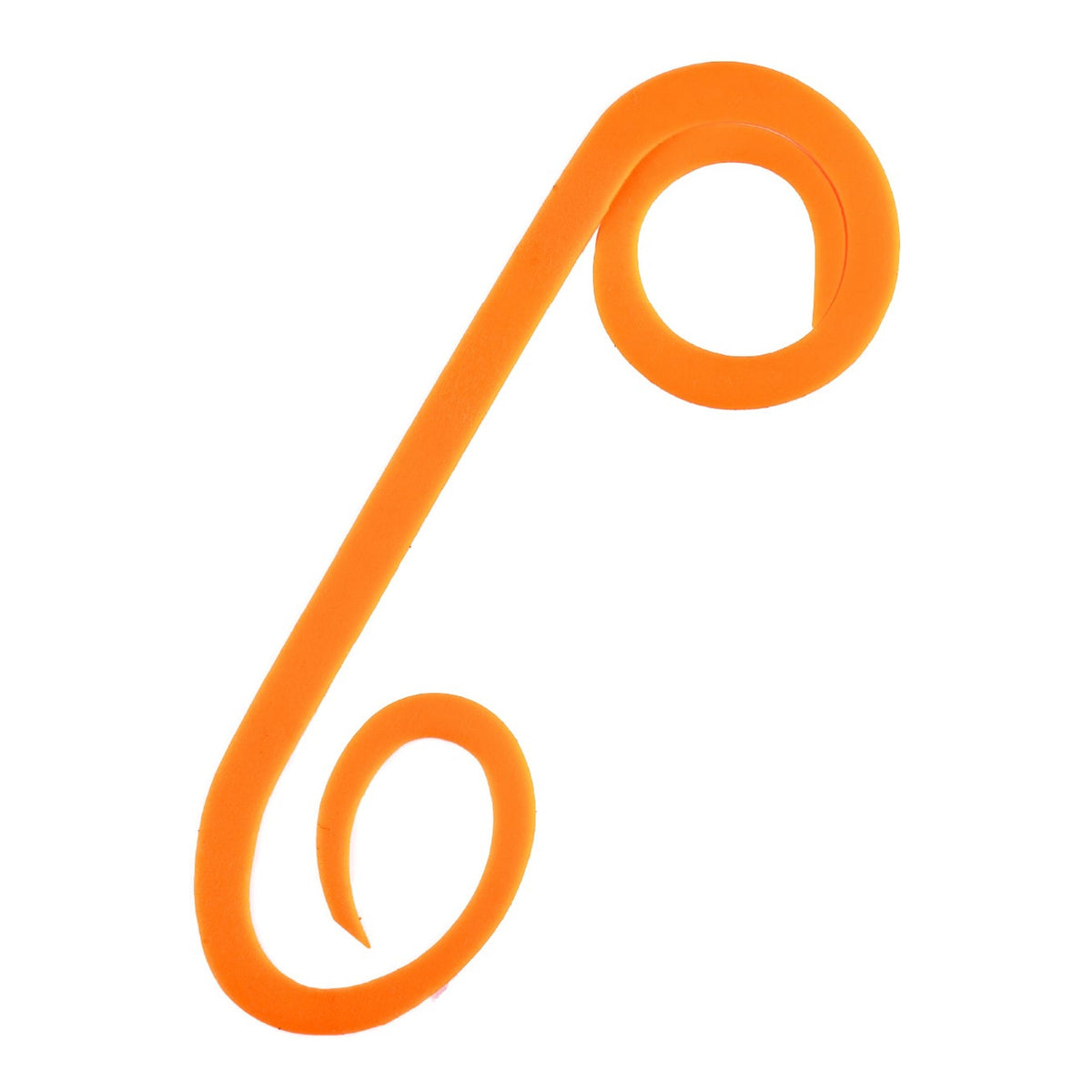 start-silicone-necktie-short-curly - Fluorescent Orange
