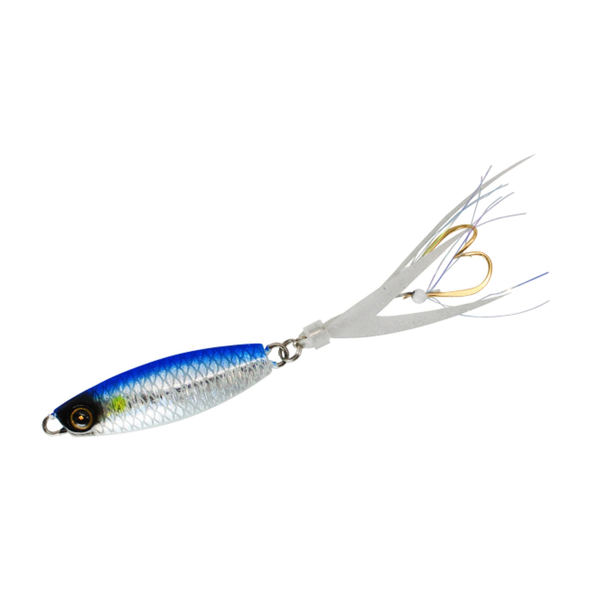 Hayabusa Jack Eye Mame Kunekune 5g in Real Scale Blue Sardine Mesh Glow — official product photo