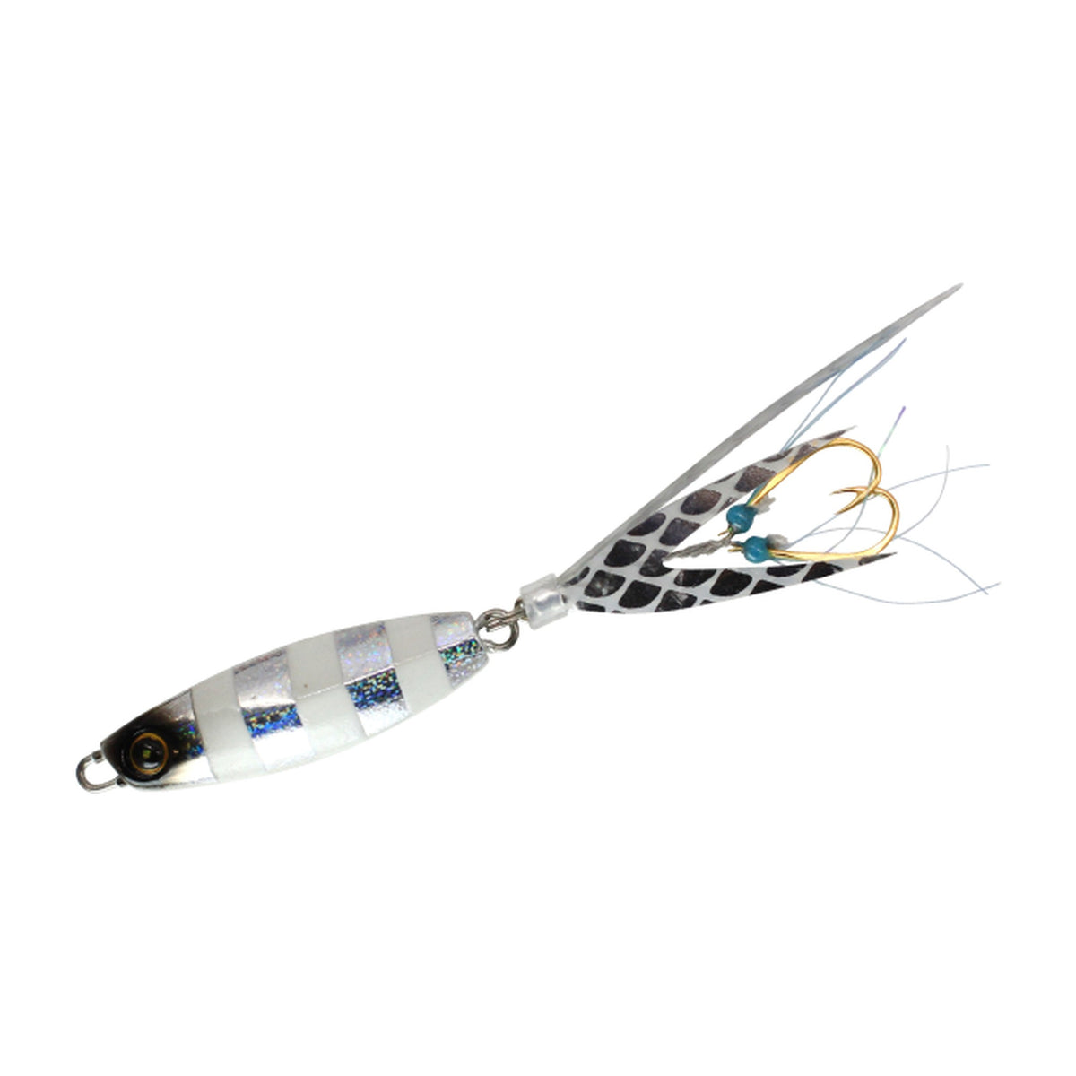 Hayabusa Jack Eye Mame Kunekune 5g in Silver Blue Glow Zebra — official product photo