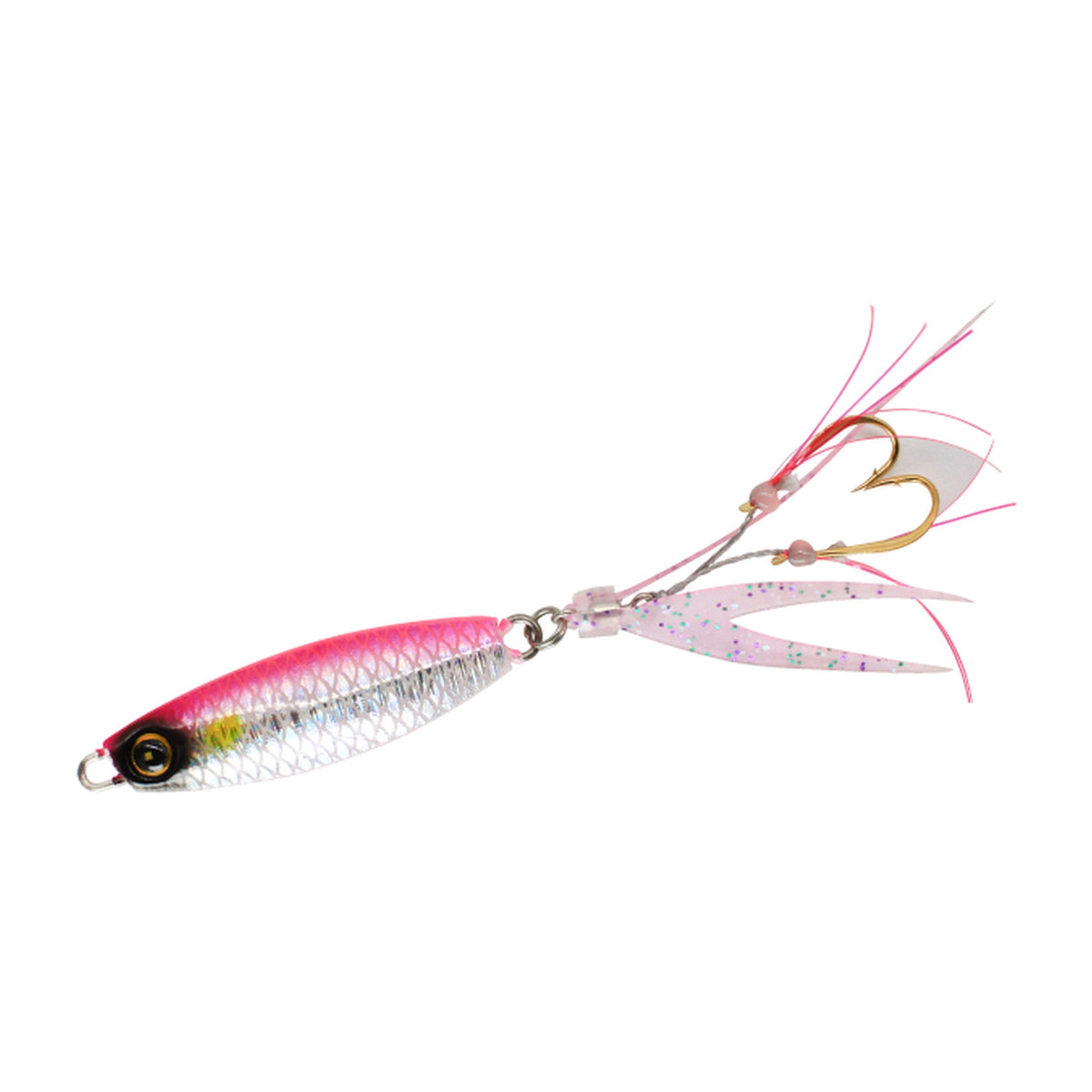 Hayabusa Jack Eye Mame Kunekune 7g in Real Scale Pink Sardine — official product photo