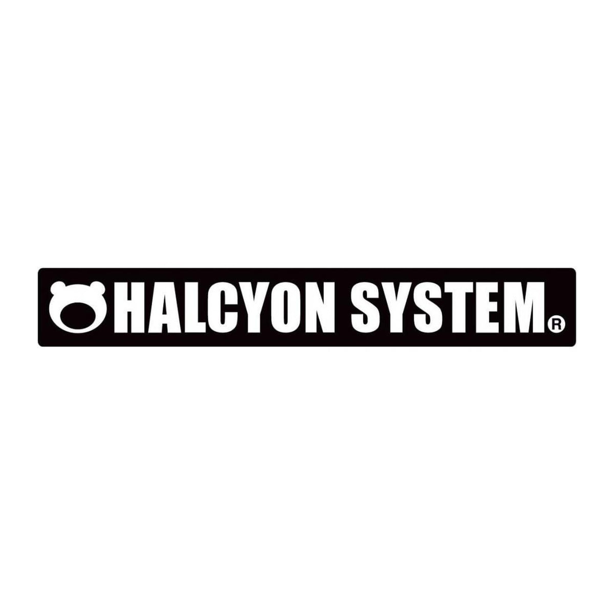 HAL Halcyon Logo Sticker in Black — official product photo