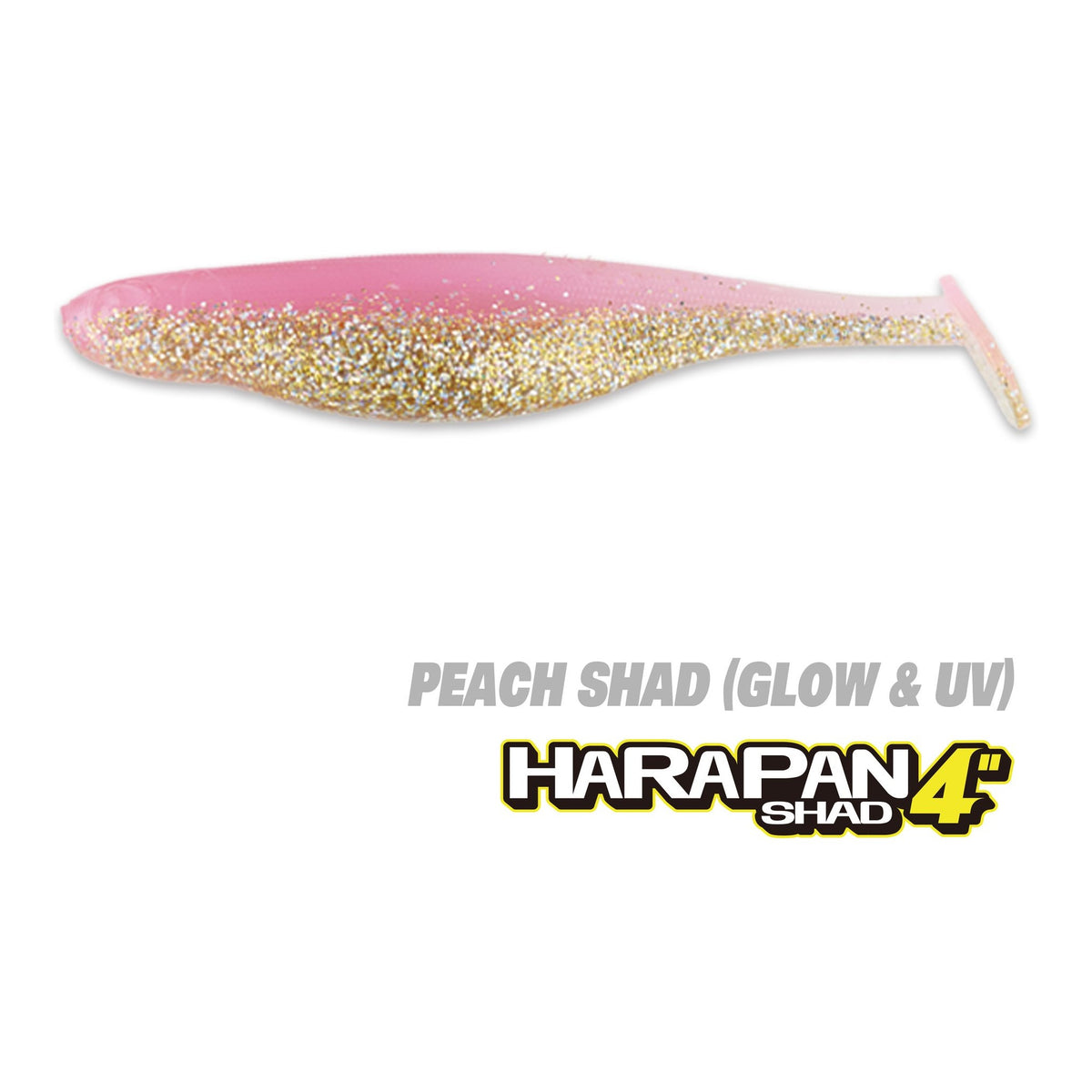 Bait Breath Harapan Shad 4in HS07 Peach Shad (Two-Tone)