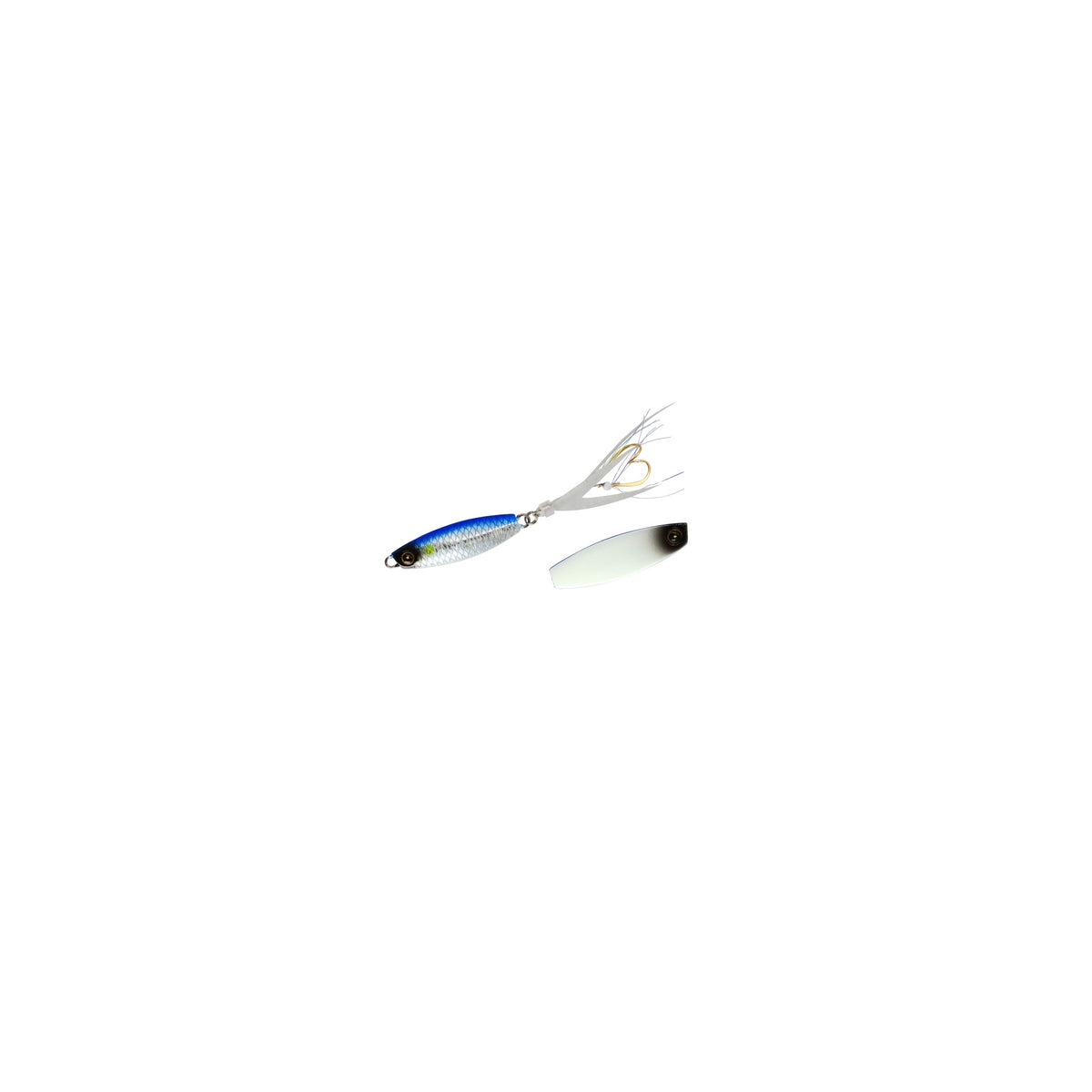 Hayabusa FS442 Jack Eye Mame Kunekune 3g - Color 1 Real Fish-scale Blue Iwashi Mesh Glow
