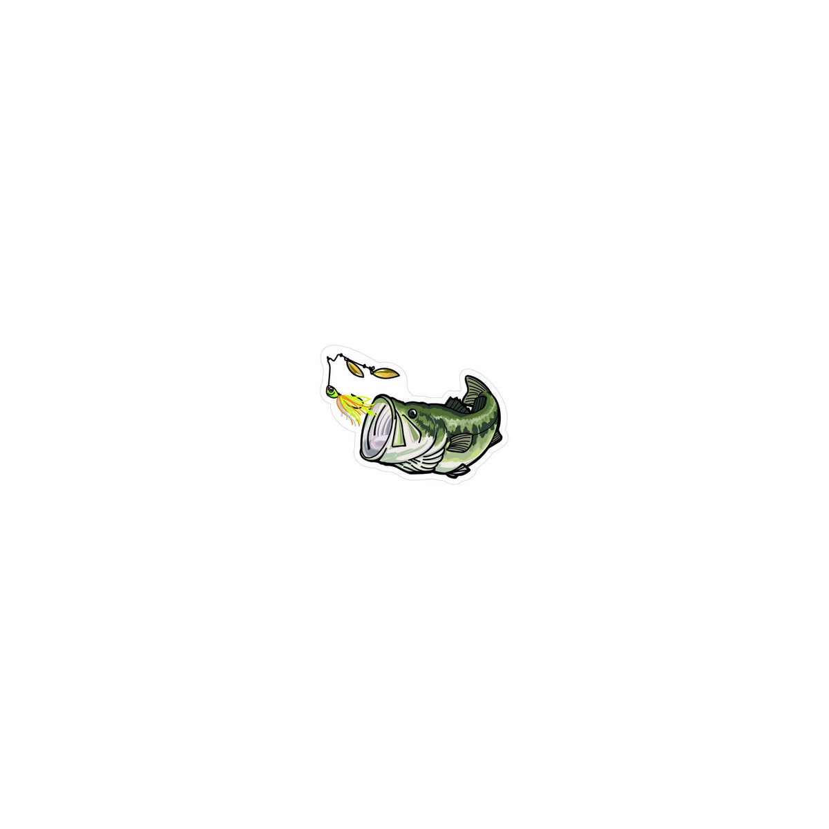 Hisao Design Black Bass Sticker